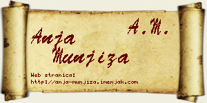 Anja Munjiza vizit kartica